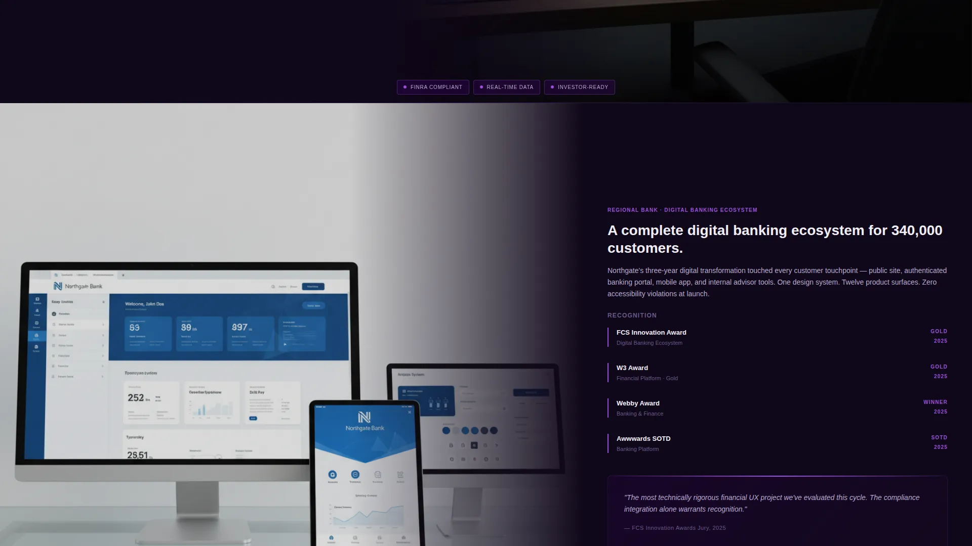 Financial Services Web Design Agency Landing Page