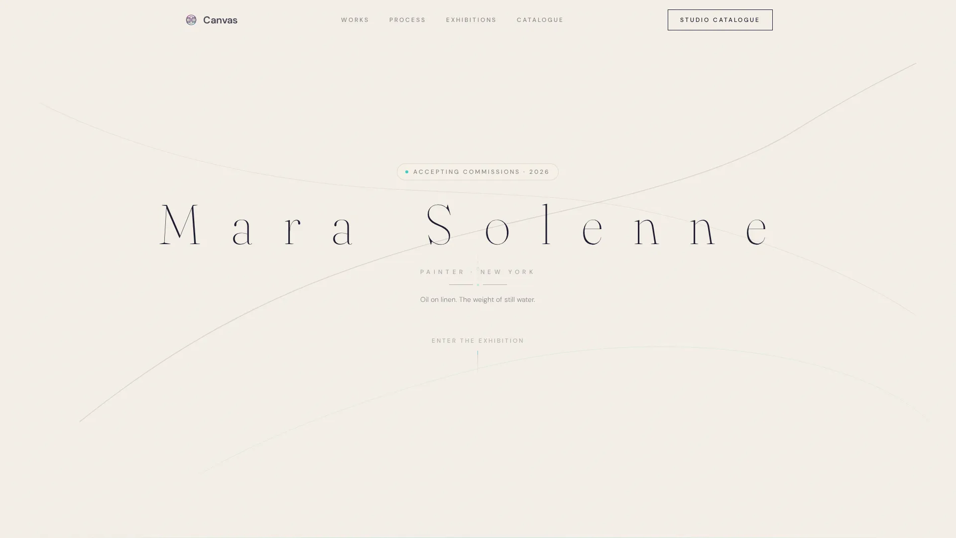 Fine Art Portfolio Landing Page Template