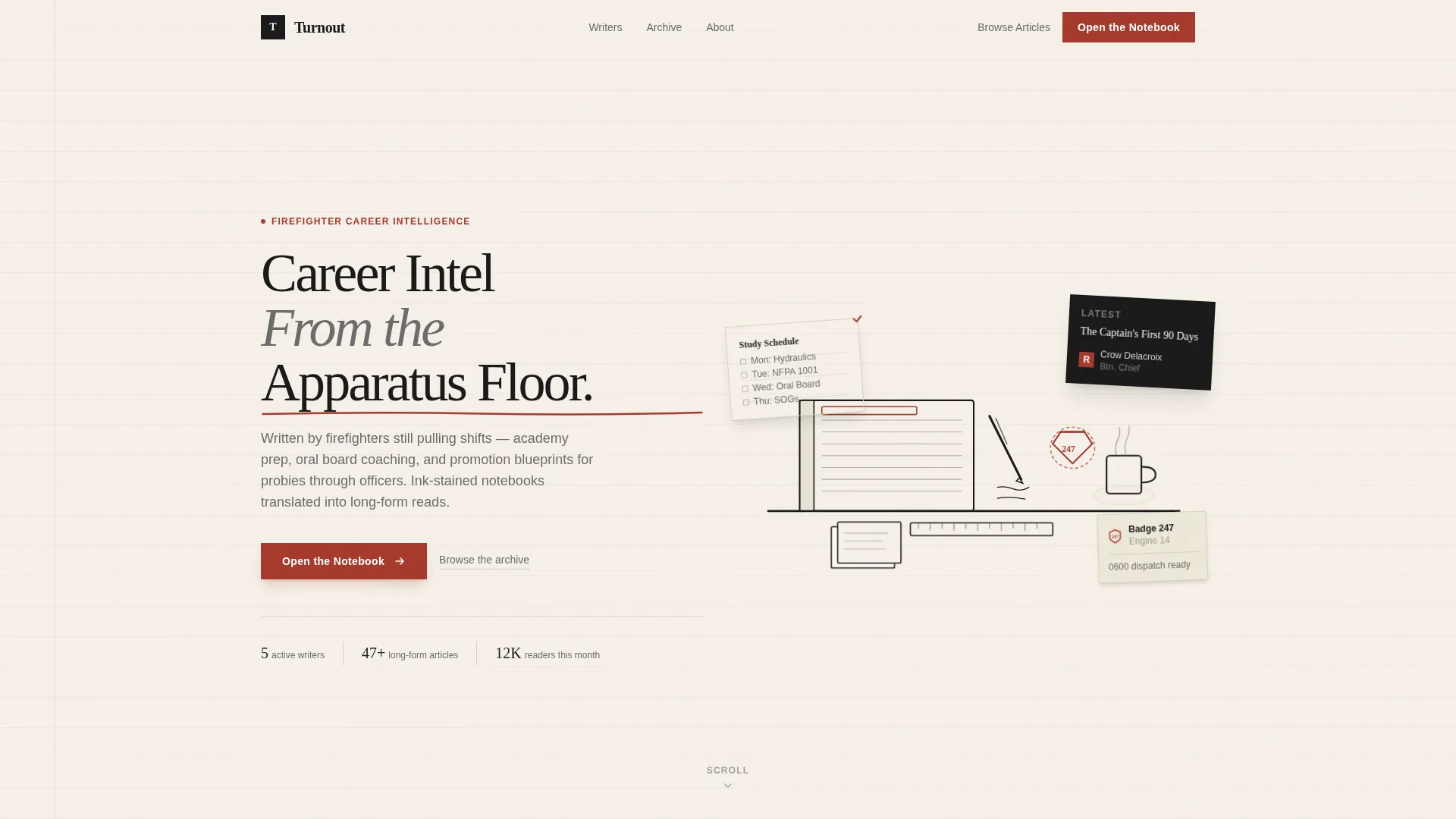 Firefighter Career Blog Landing Page Template
