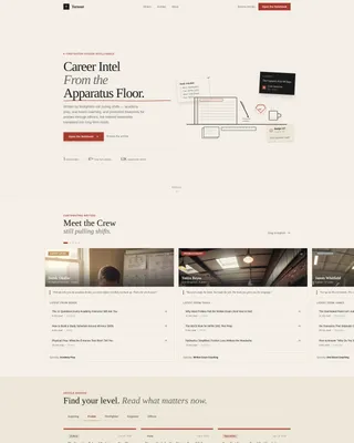 Firefighter Career Blog Landing Page Template