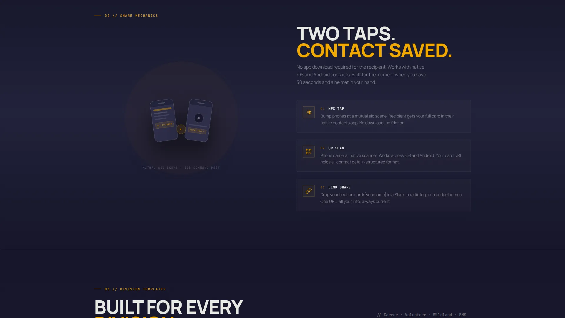 Firefighter Digital Business Card Landing Page Template