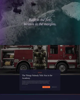 Firefighter Personal Brand Landing Page Template