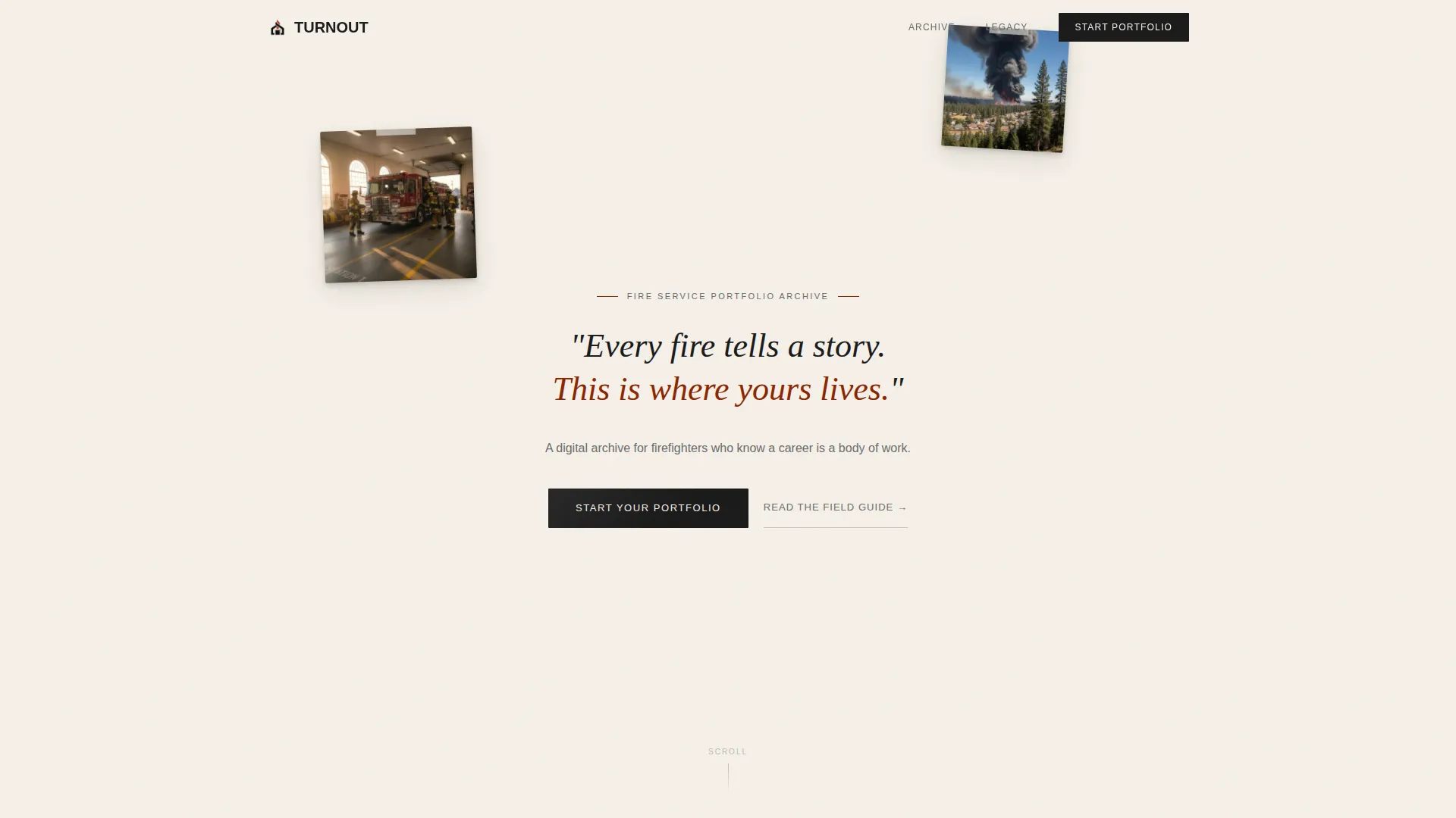 Firefighter Portfolio Landing Page Template