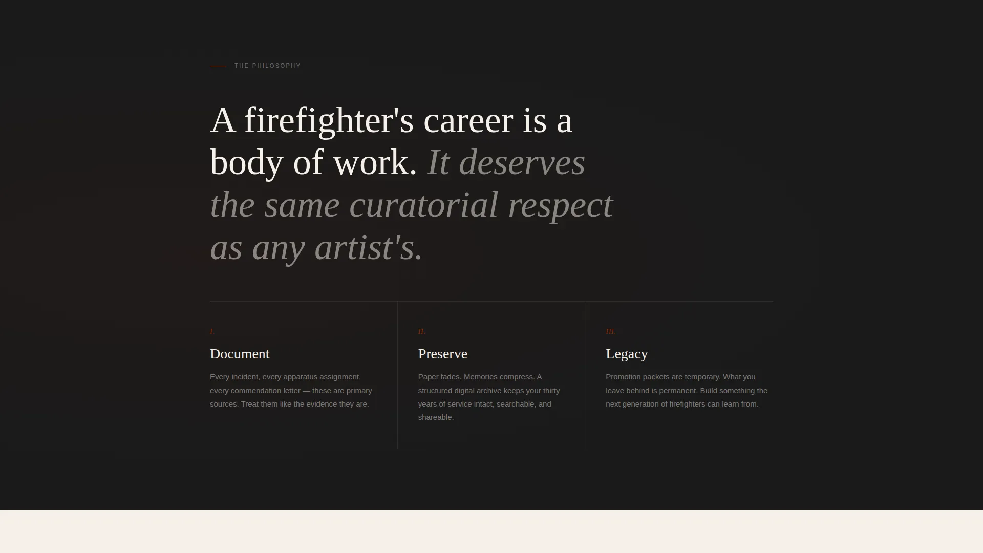 Firefighter Portfolio Landing Page Template