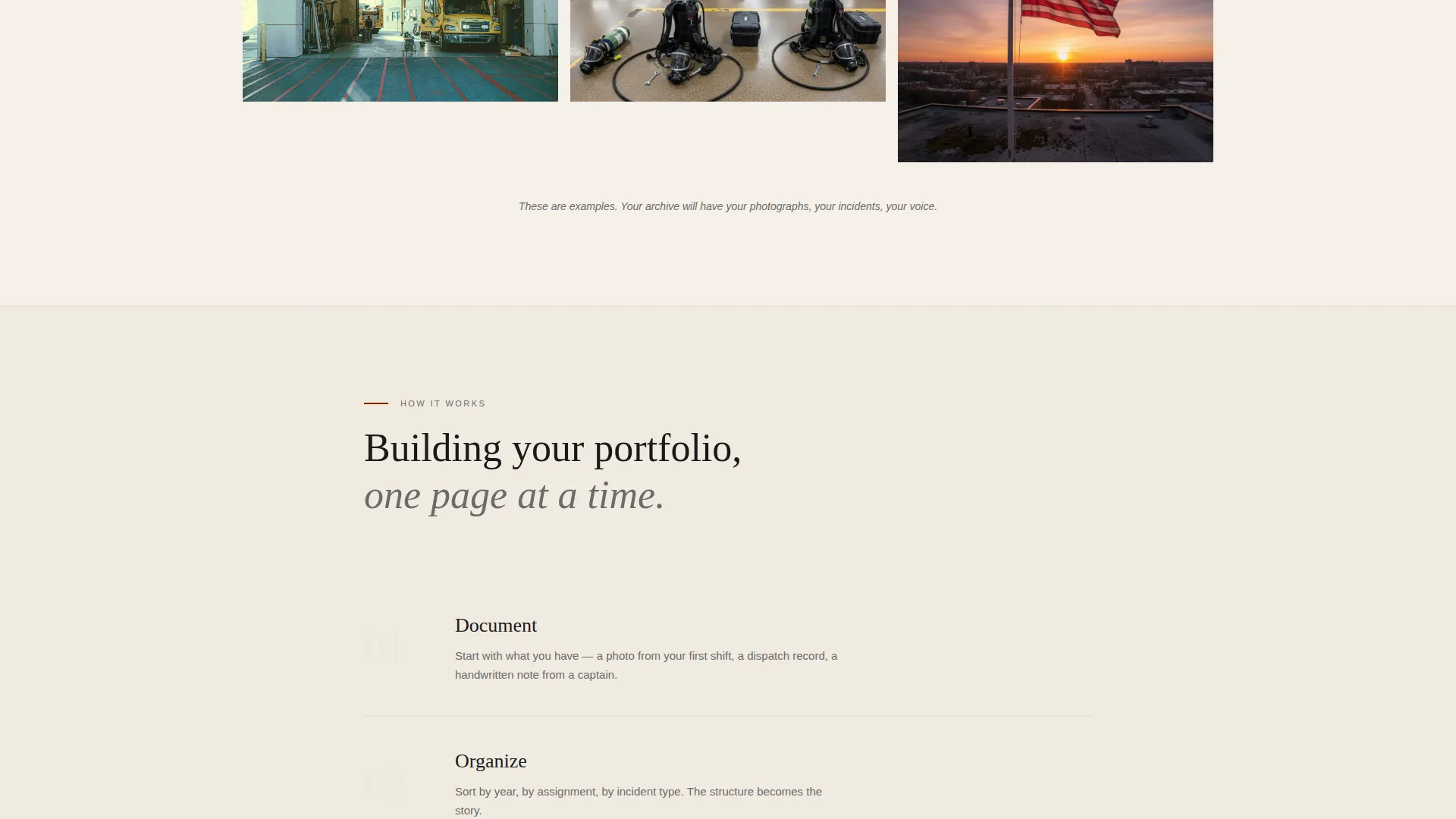 Firefighter Portfolio Landing Page Template