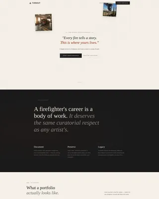 Firefighter Portfolio Landing Page Template