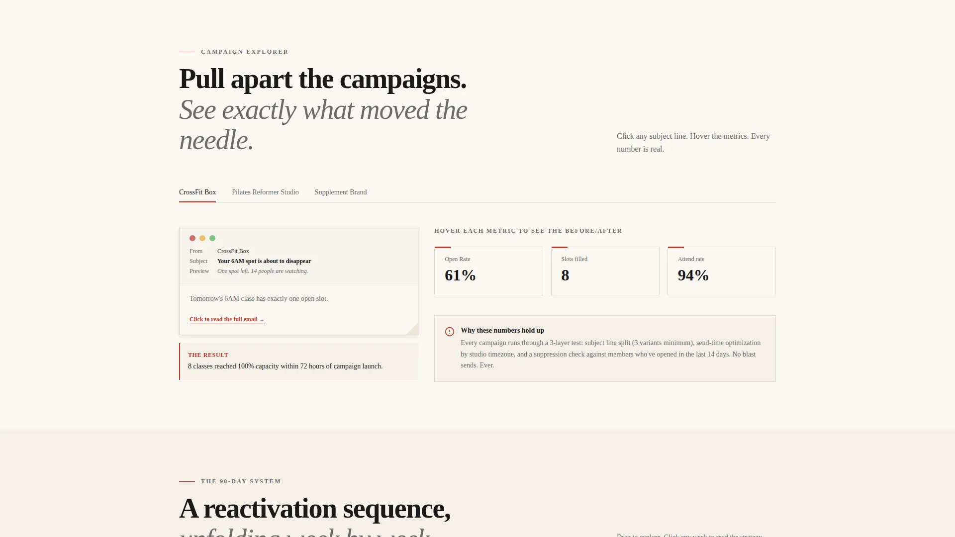 Fitness Email Agency Landing Page Template