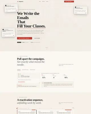 Fitness Email Agency Landing Page Template