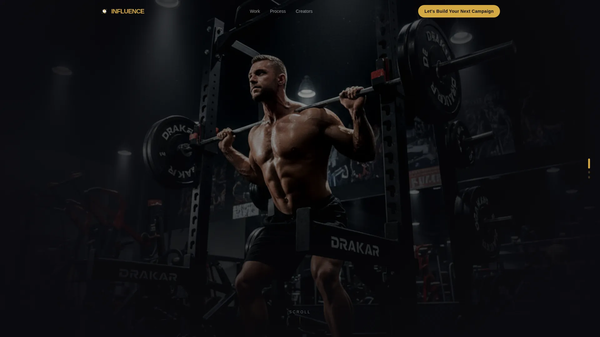 Fitness Influencer Agency Bento Grid Landing Page