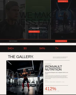 Bold Brutalist Fitness PR Agency Landing Page Template
