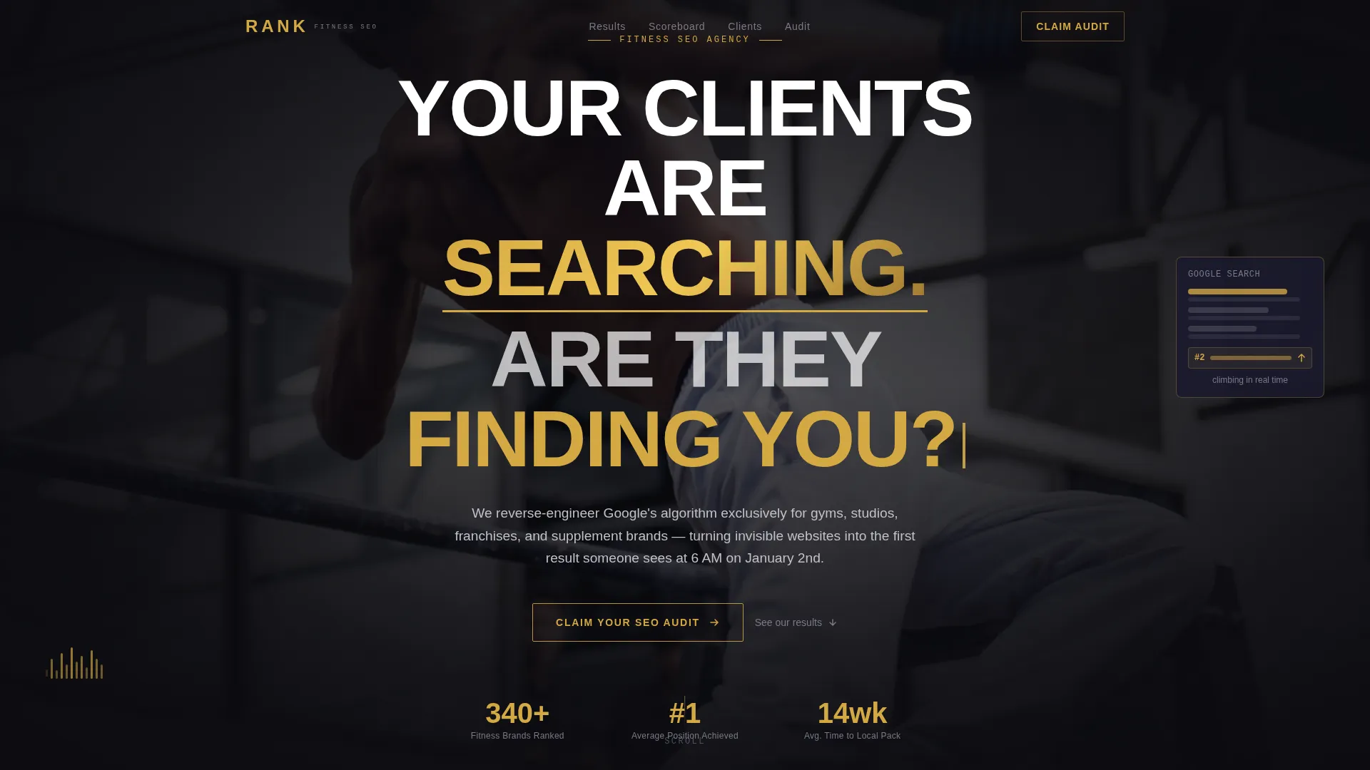 Fitness SEO Agency Landing Page Template