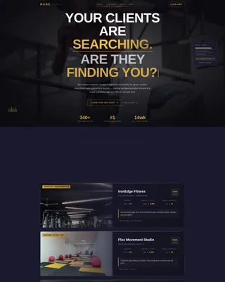 Fitness SEO Agency Landing Page Template