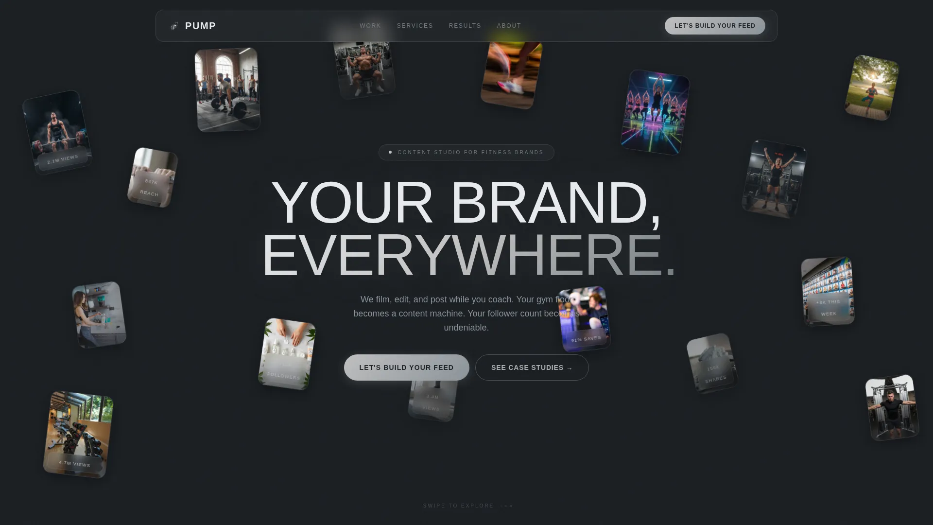 Fitness Agency Landing Page Template | Horizontal Scroll