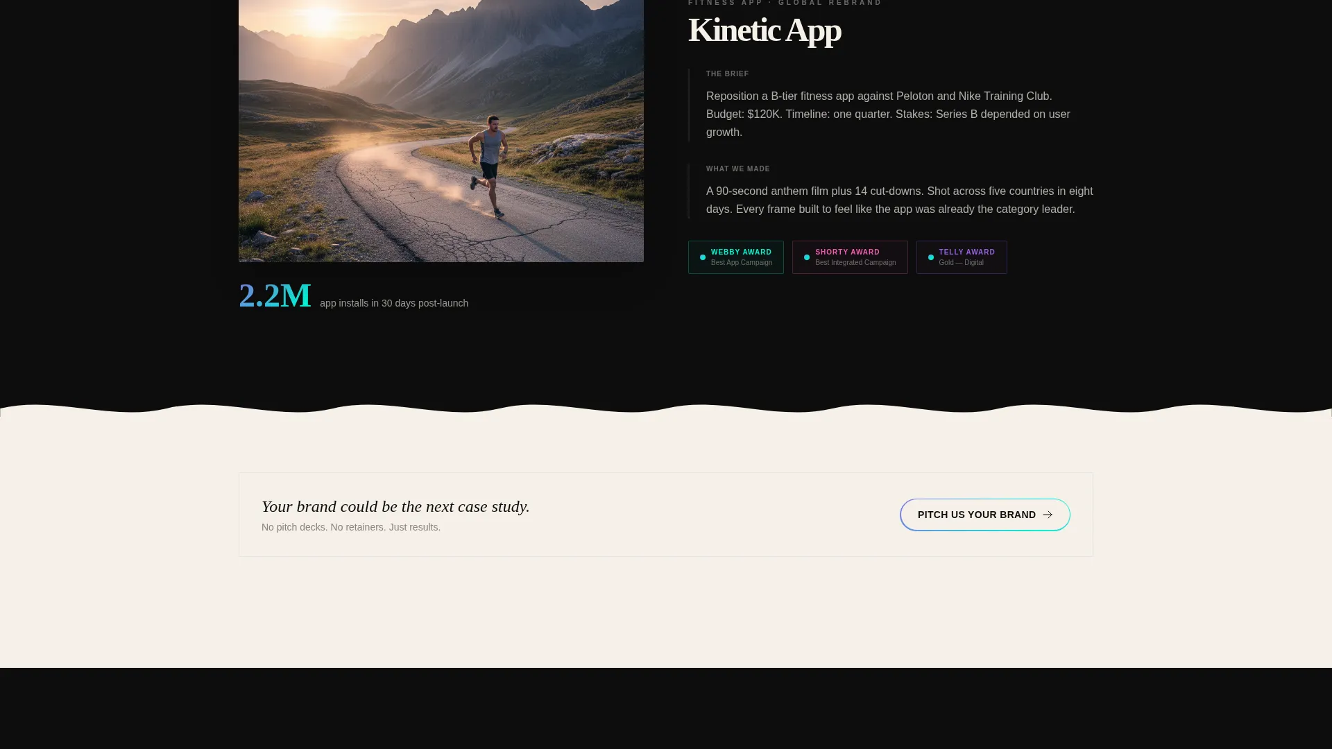 Fitness Video Marketing Agency Landing Page Template