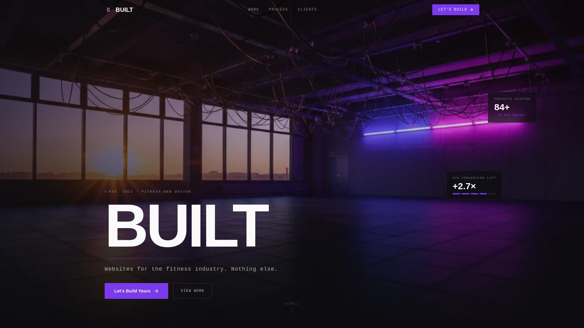 Bold Brutalist Fitness Agency Landing Page Template