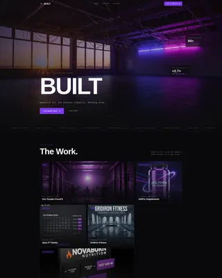 Bold Brutalist Fitness Agency Landing Page Template