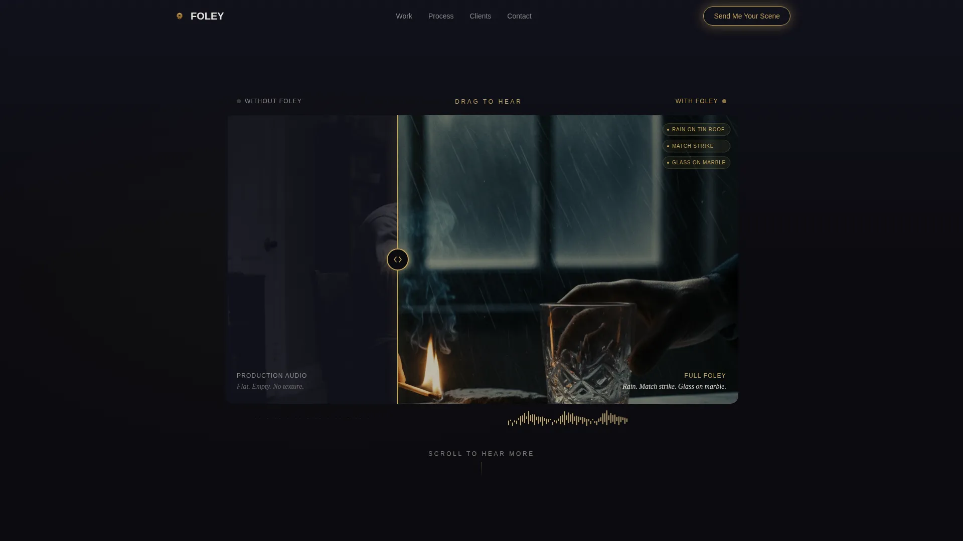Artist Landing Page Template - Dark Immersive Portfolio