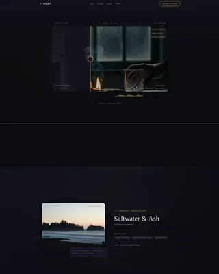 Artist Landing Page Template - Dark Immersive Portfolio