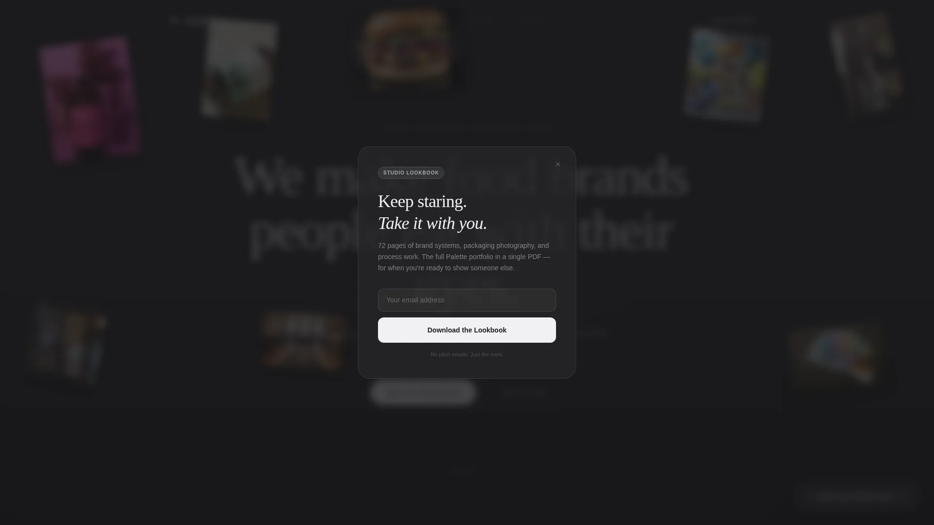 Immersive Food & Beverage Branding Agency Landing Page