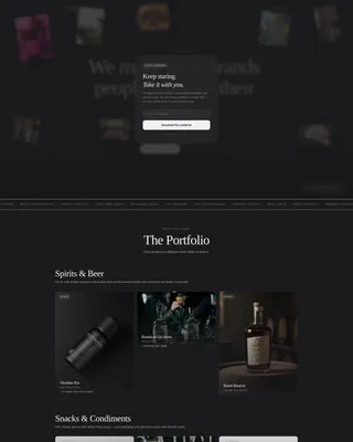 Immersive Food & Beverage Branding Agency Landing Page