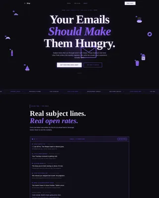 Food & Beverage Email Marketing Agency Landing Page