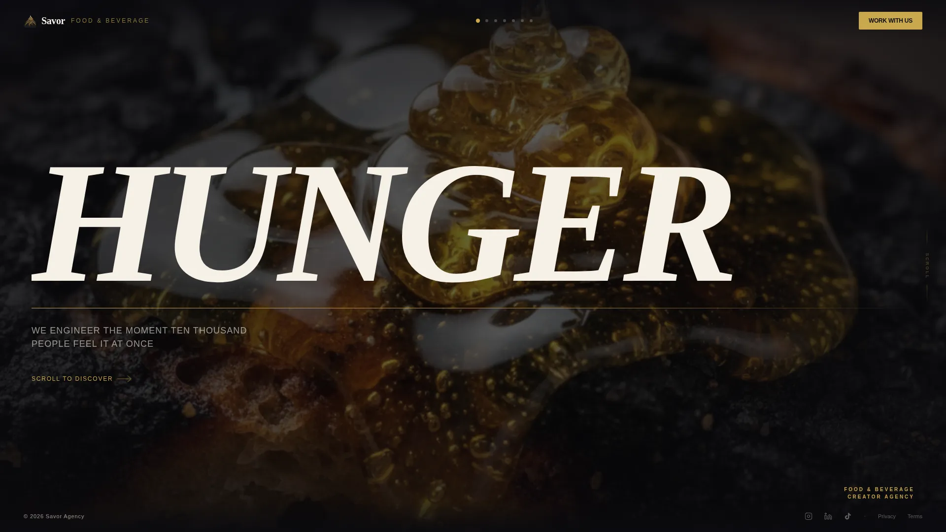 Food & Beverage Influencer Marketing Agency Landing Page