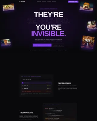 Bold Food & Beverage SEO Agency Landing Page Template