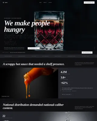 Food & Beverage Video Marketing Agency Landing Page