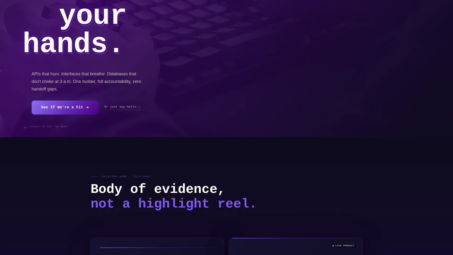Freelance Developer Landing Page Template