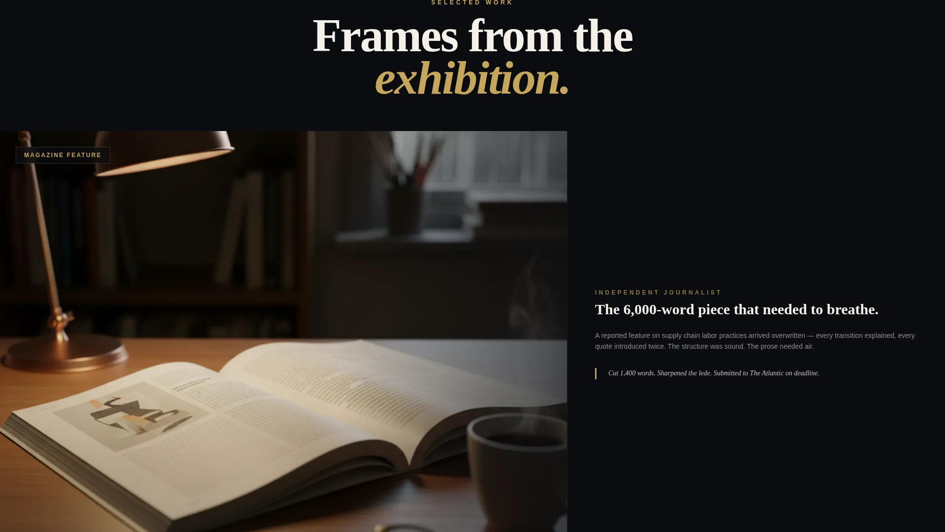 Freelance Writer & Editor Landing Page Template
