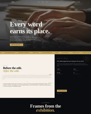 Freelance Writer & Editor Landing Page Template
