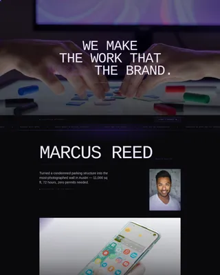 Bold Brutalist Creative Agency Landing Page Template