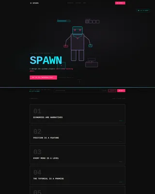 Bold Brutalist Game Designer Portfolio Landing Page