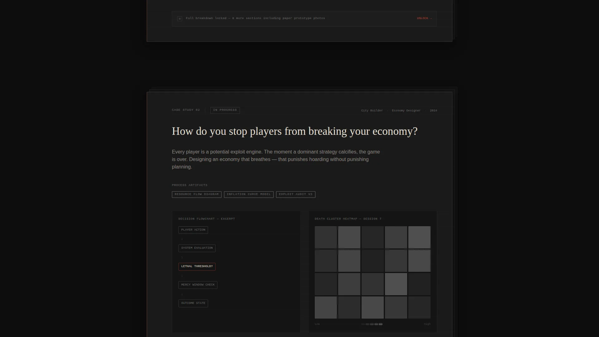Game Designer Dark Theme Portfolio Landing Page