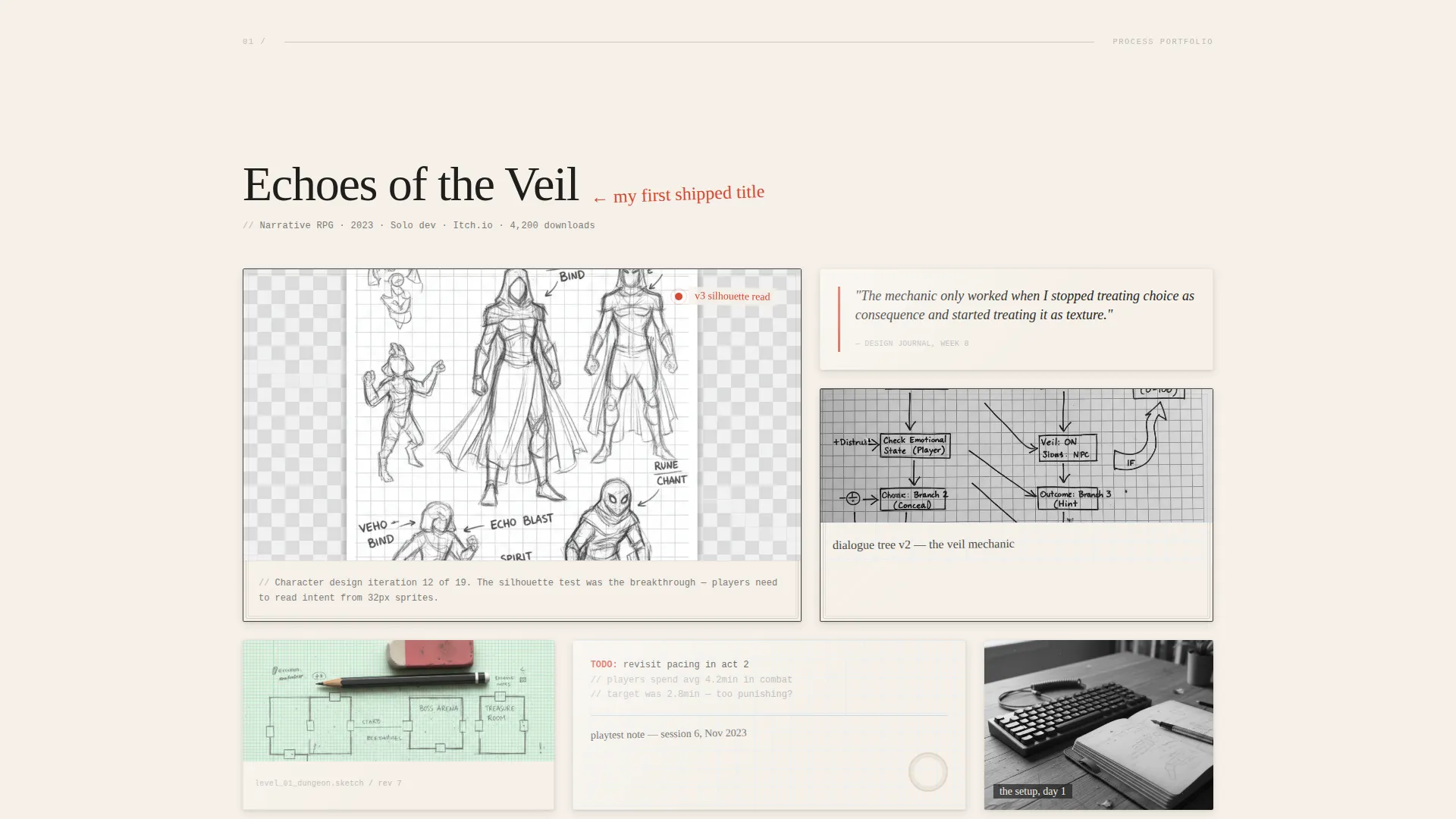 Immersive Game Designer Portfolio Landing Page