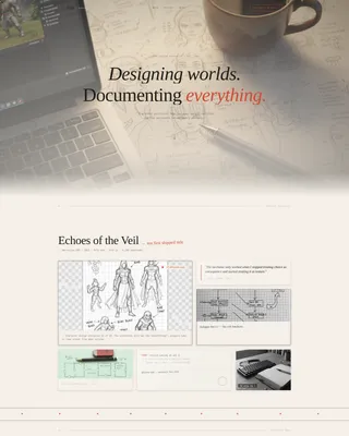 Immersive Game Designer Portfolio Landing Page