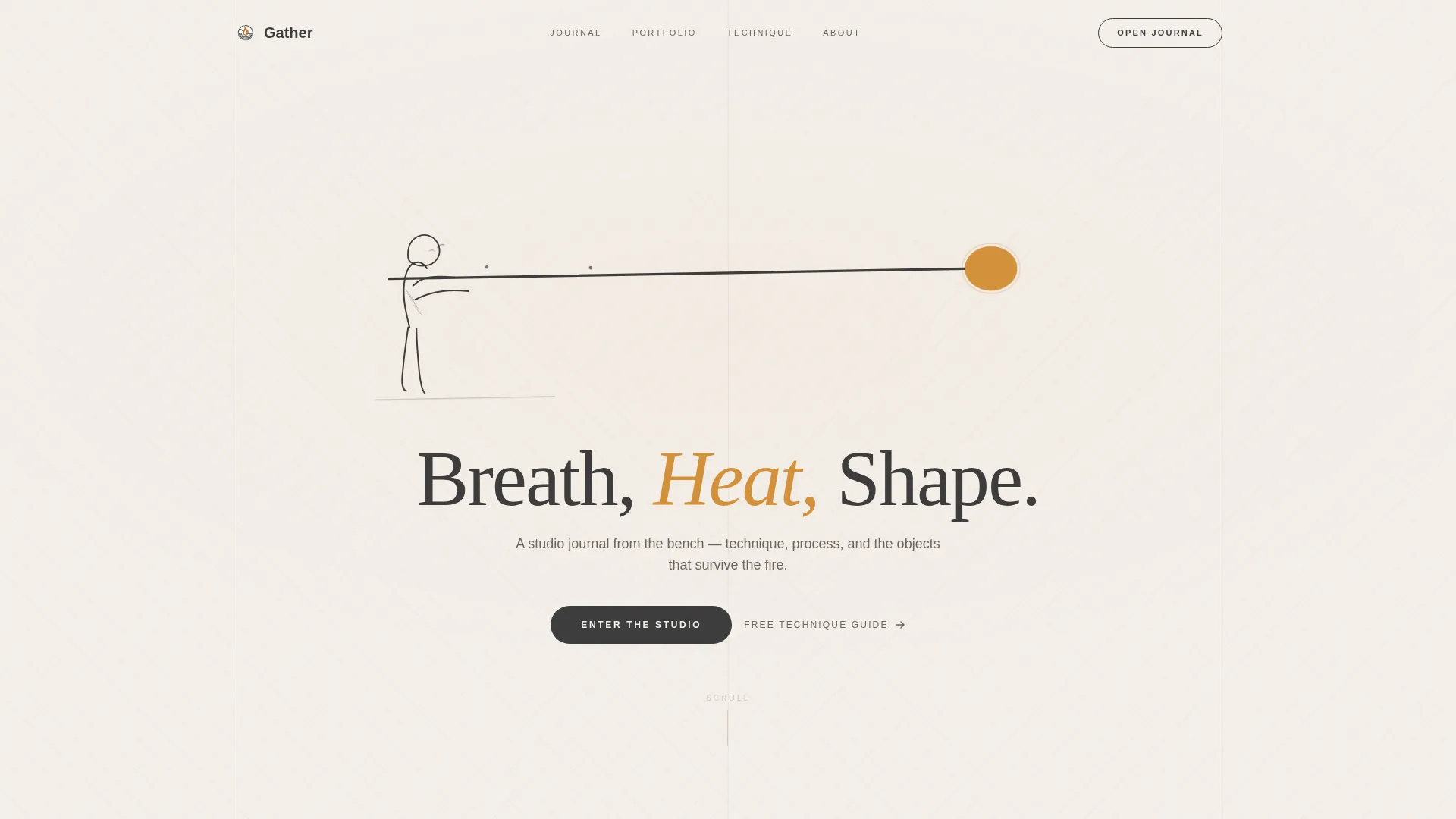 Artisan Glassblower Portfolio Landing Page Template