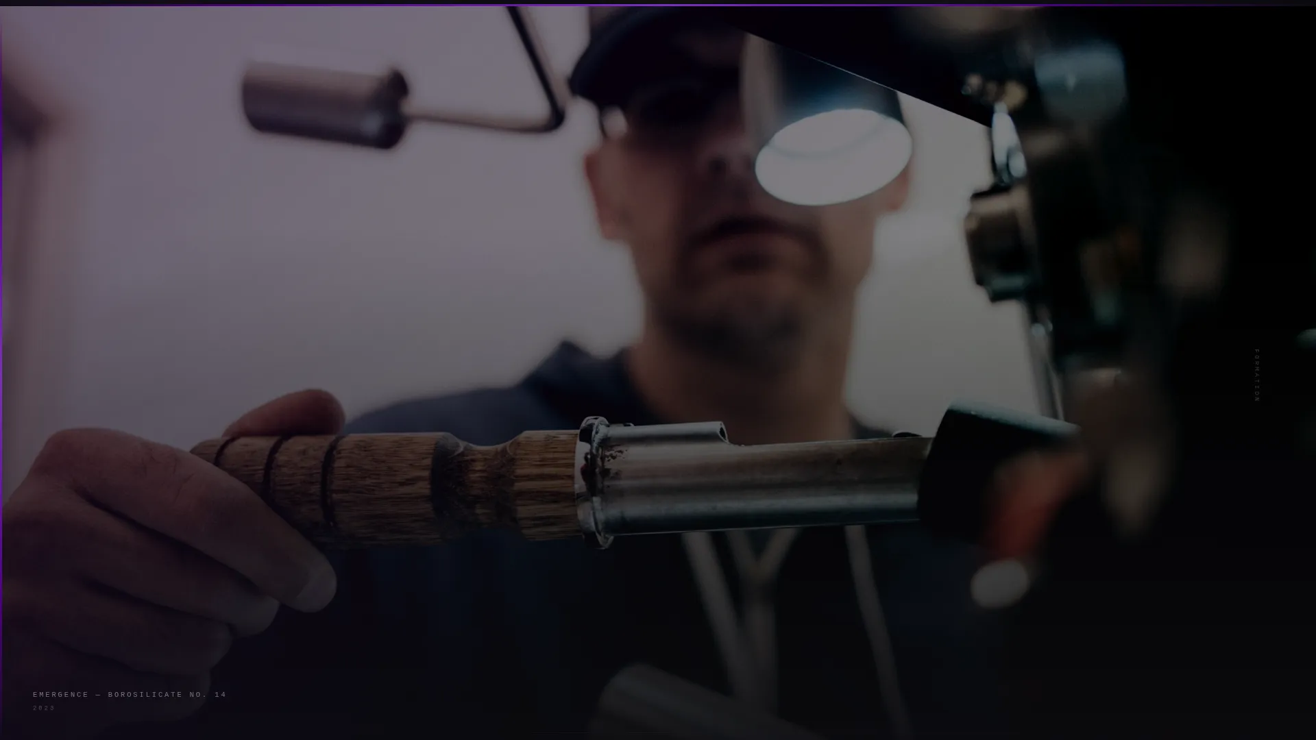 Immersive Glassblower Portfolio Landing Page Template