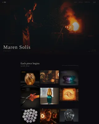 Glass Blower Portfolio Portfolio Website Template