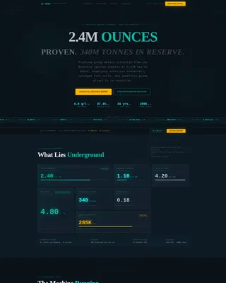 Platinum & Palladium Mining Landing Page Template