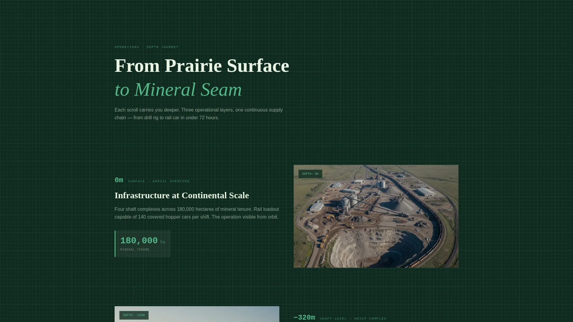 Potash Mining Landing Page Template for Lead Generation