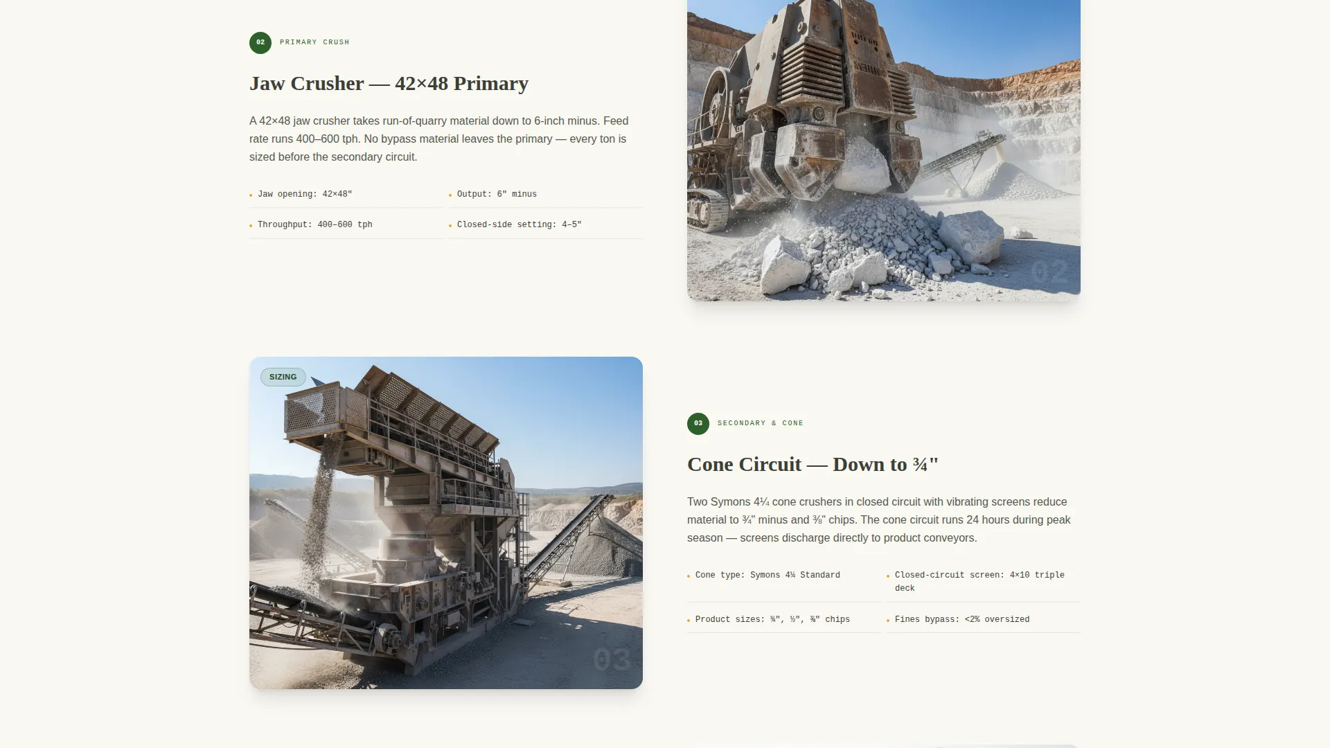 Quarry Landing Page Template for Suppliers