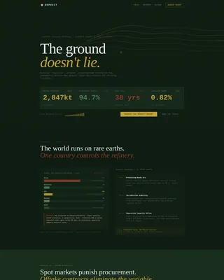 Rare Earth Mining B2B Landing Page Template