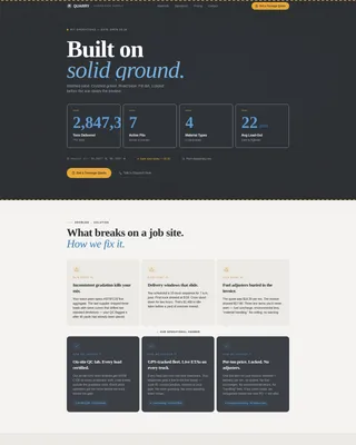 Aggregate & Sand Gravel Mining Landing Page Template