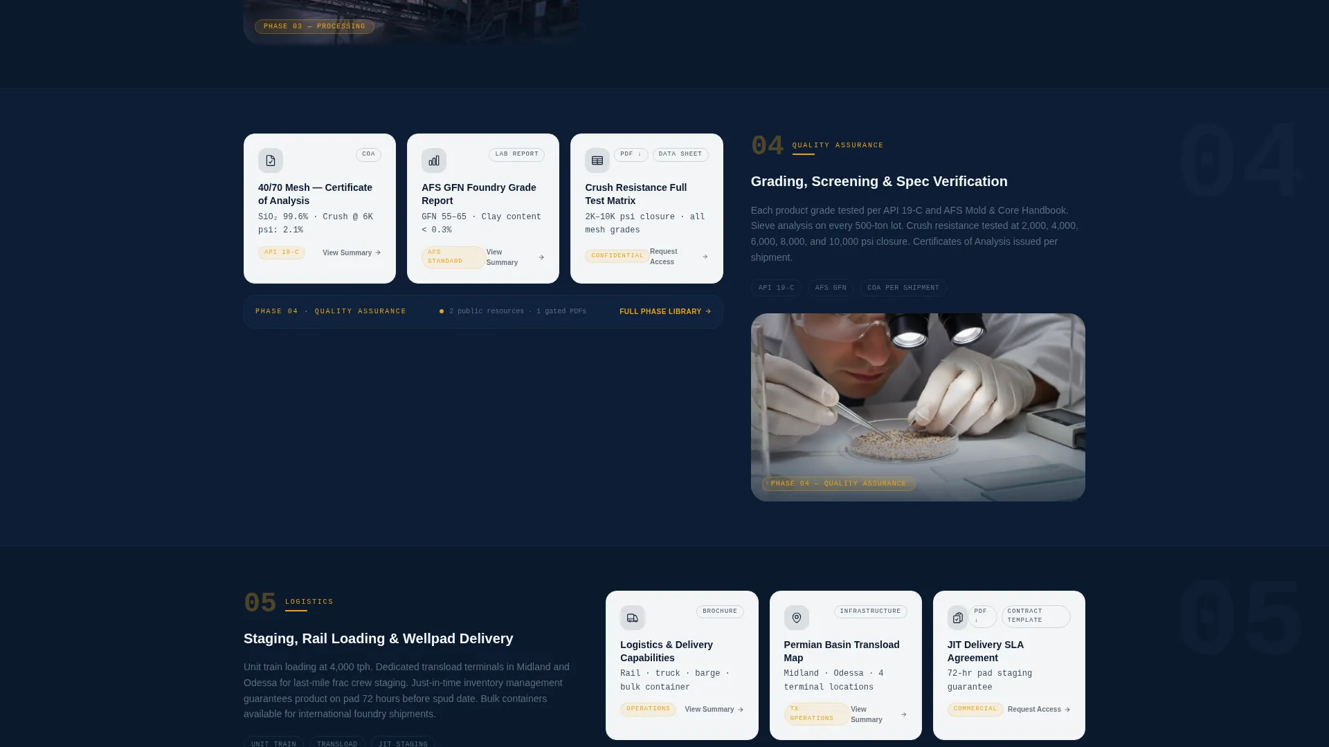 Silica Sand Mining Landing Page Template