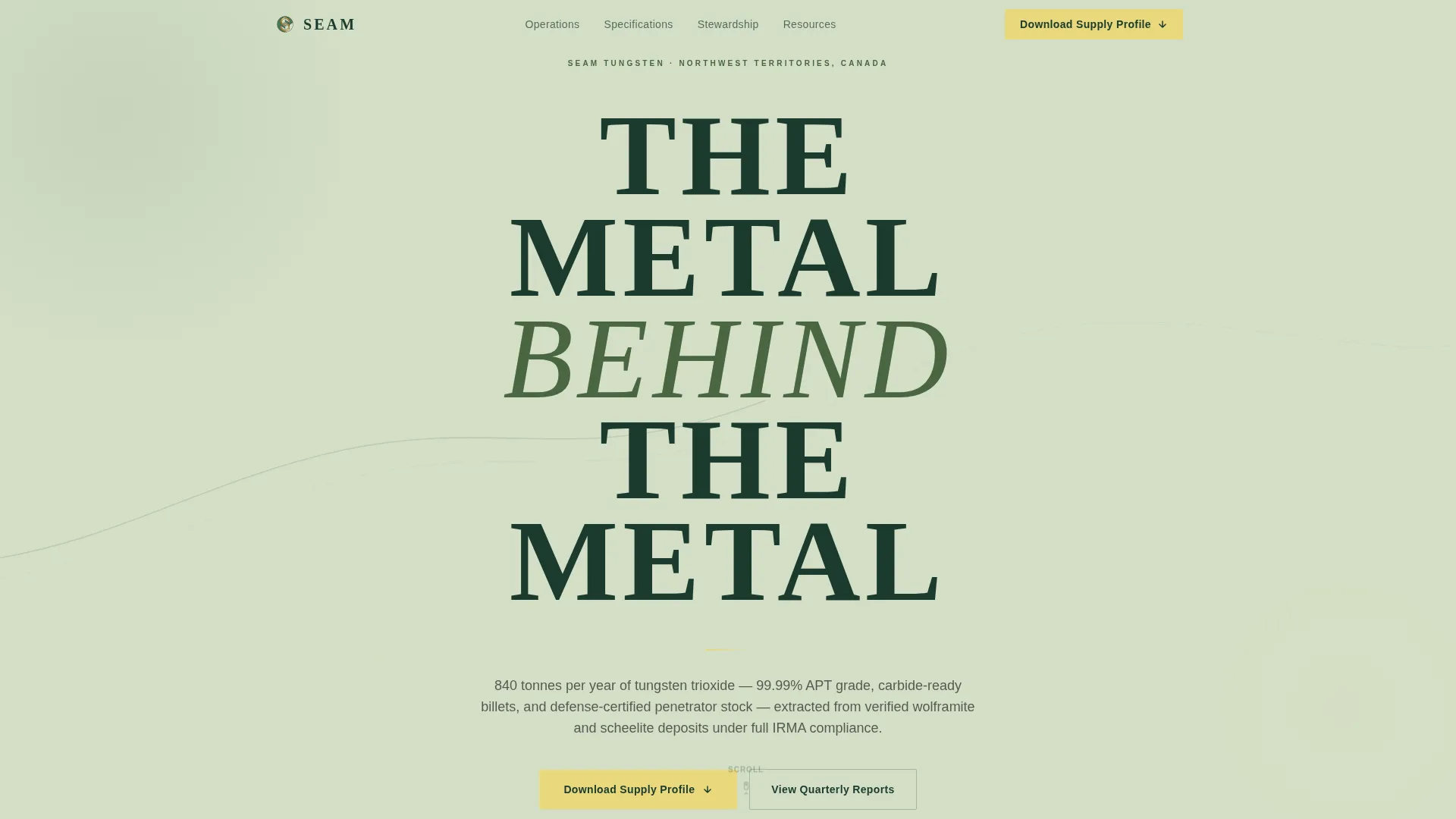 Tungsten Mining Landing Page Template for Industrial Buyers