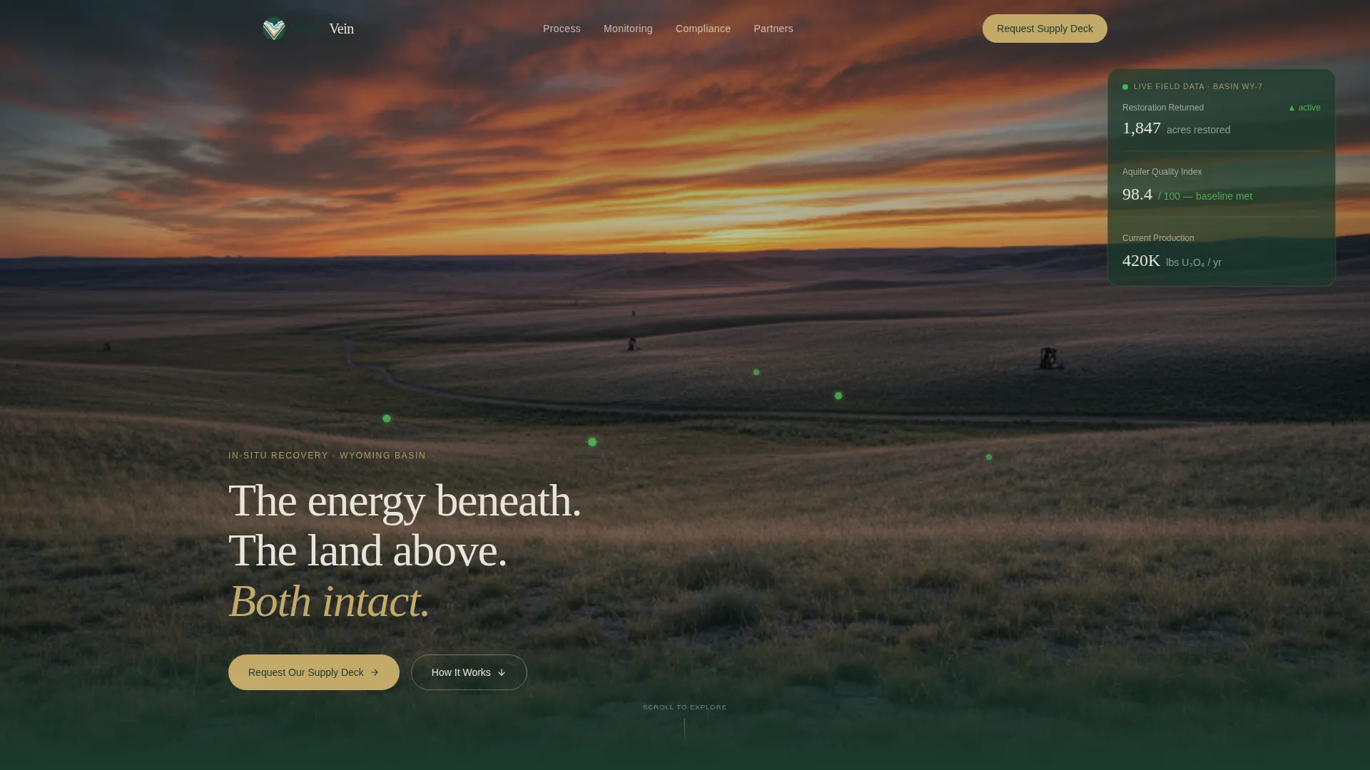 Mining Landing Page Template | ISR Operation