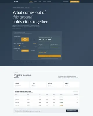 Vanadium Mining Landing Page Template