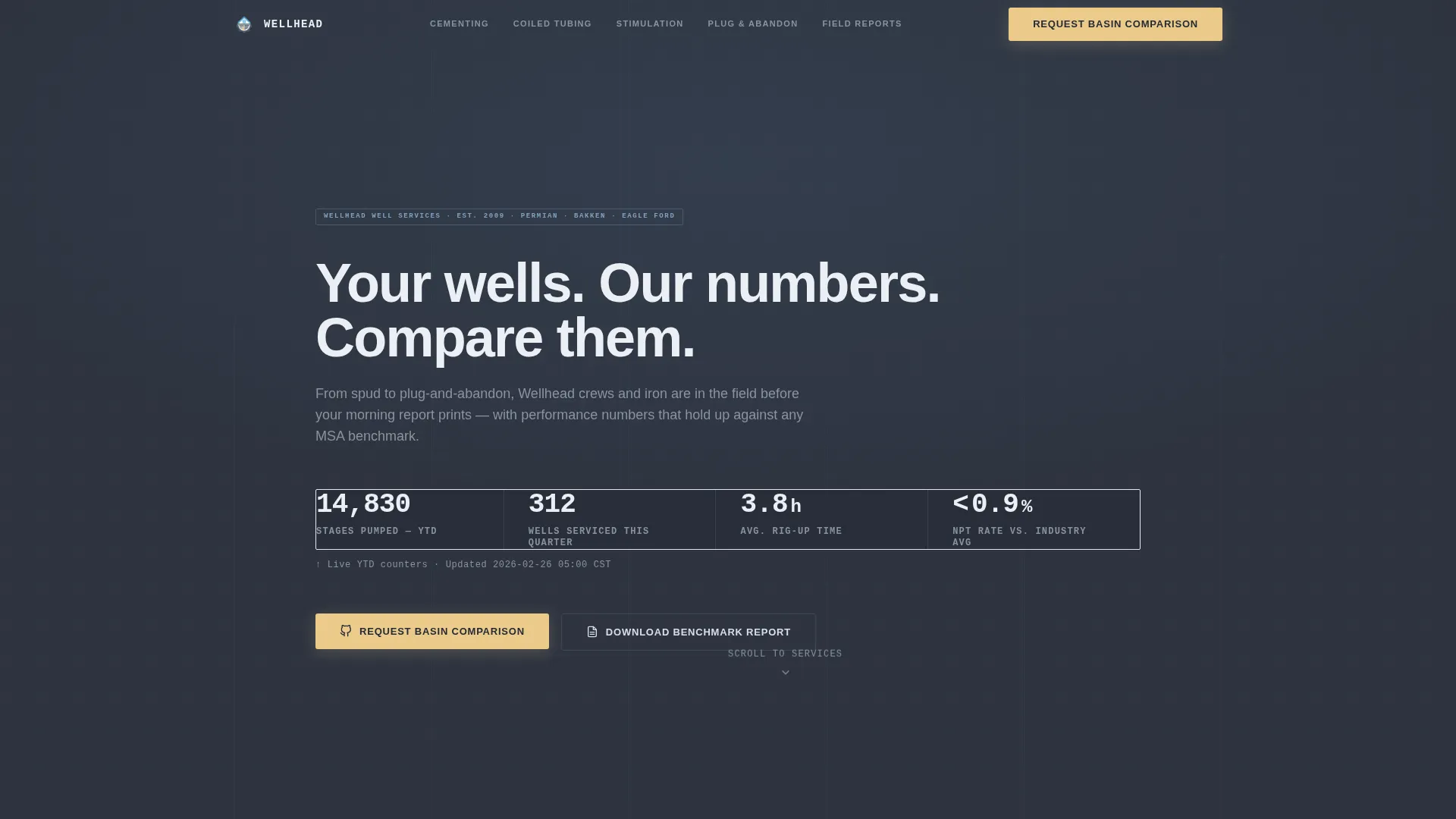 Well Services Landing Page Template
