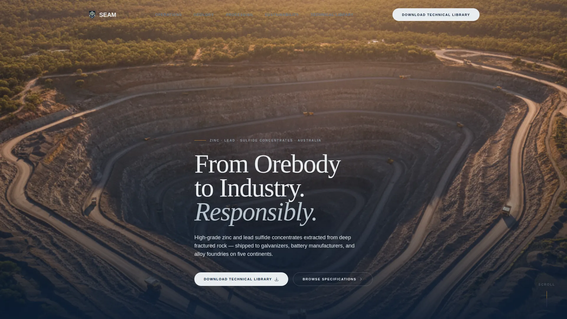 Zinc & Lead Mining Landing Page Template